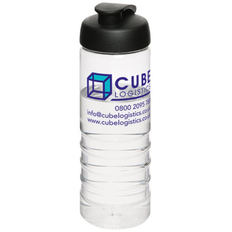 Image of Printed H2O Treble 750 ml flip lid sport bottle