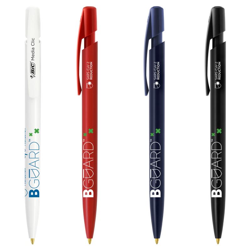 Image of BIC® Media Clic BGUARD™ Antibacterial Ballpen SARS-CoV-2 logo Screen Printing